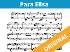 Partitura para piano Original de Para Elisa